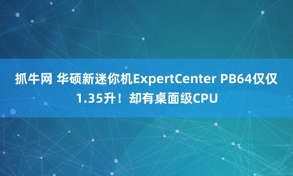 抓牛网 华硕新迷你机ExpertCenter PB64仅仅1.35升！却有桌面级CPU